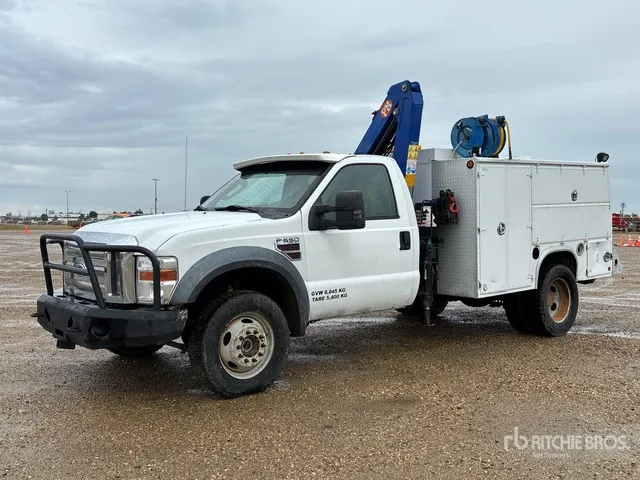 2013 PM 4022 Knuckle Boom on 2008 Ford F-550 XLT 4x4 Boom Truck