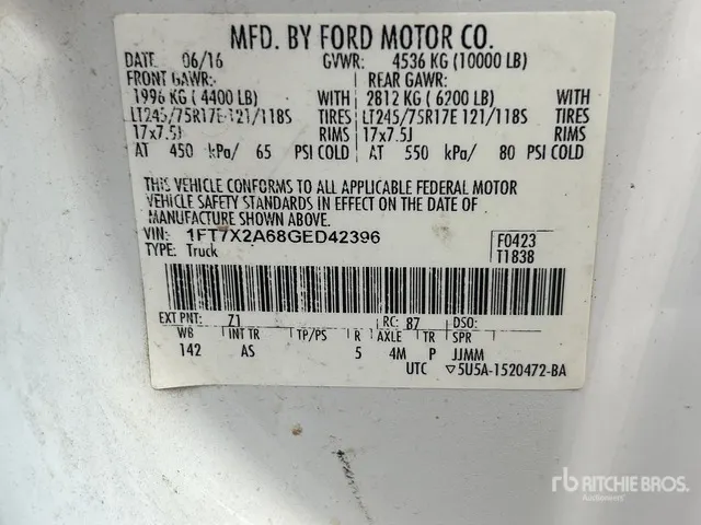 2016 Ford F-250 XL 4x2 Extended Cab Pickup