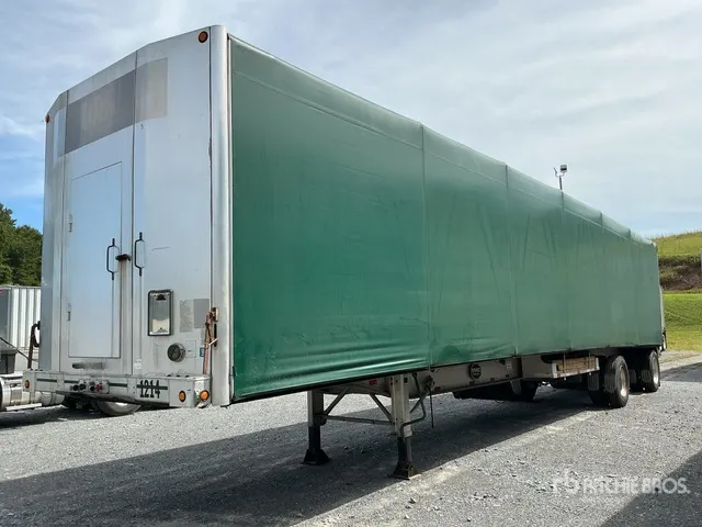 2017 MAC TNAR48AA 48 ft T/A Spread Axle Curtain Side Trailer