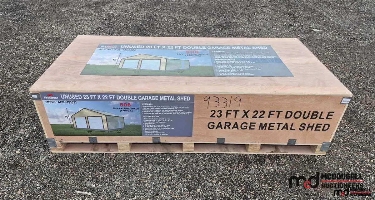 Rhino 23'x22' Double Garage Metal Shed
UNRESERVED
