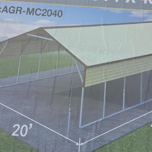 Rhino AGR-MC2040 20'x40' Metal Carport
 UNRESERVED