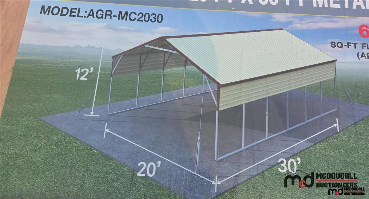 Rhino AGR-MC2030 20'x30' Vertical Roof Carport
UNRESERVED