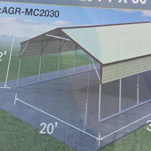 Rhino AGR-MC2030 20'x30' Vertical Roof Carport
 UNRESERVED