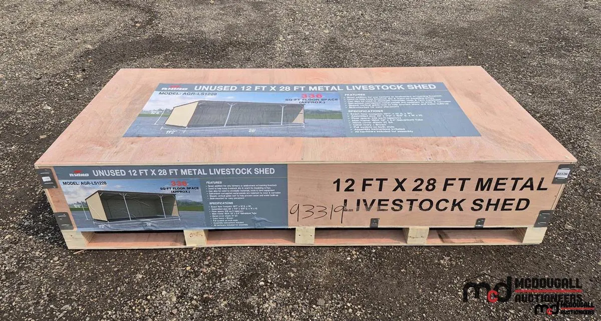 Rhino 12'x28' Metal Livestock Shed
UNRESERVED