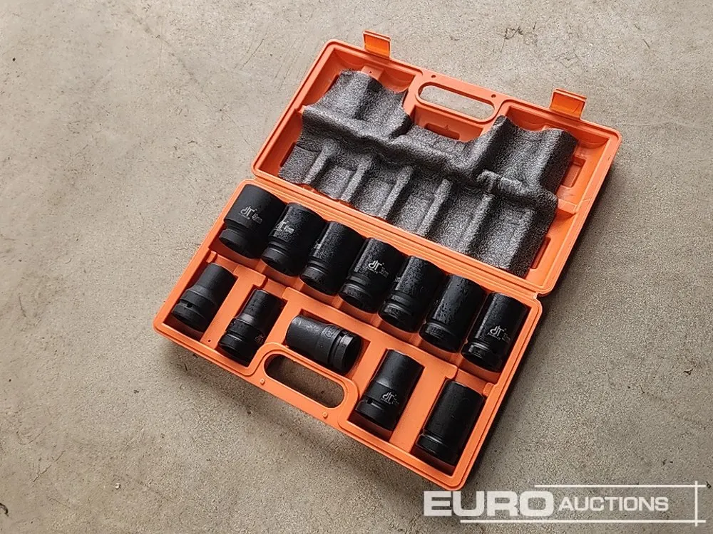 Unused 12pc 1" Impact Socket Set