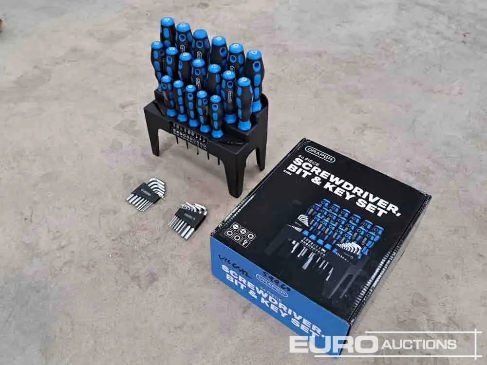 Unused Draper 44 Piece Precision Screwdriver Hex Key and Bit Set