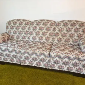 Floral Upholstered Couch