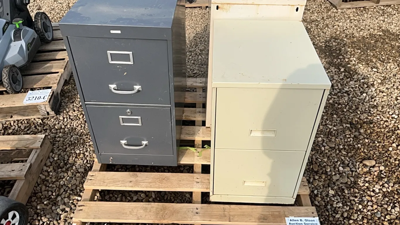 3 - METAL 2 DRAWER FILING CABINETS