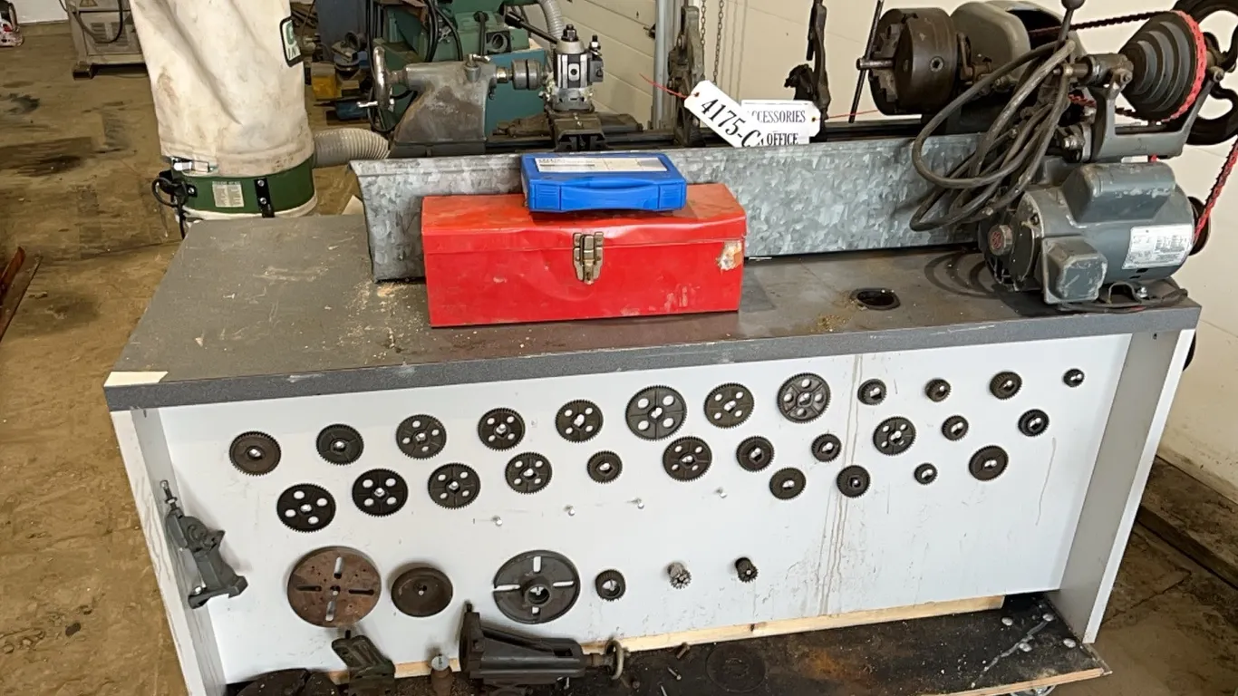 ATLAS METAL LATHE - ACCESSORIES IN OFFICE - LOCATED IN WASHBAY