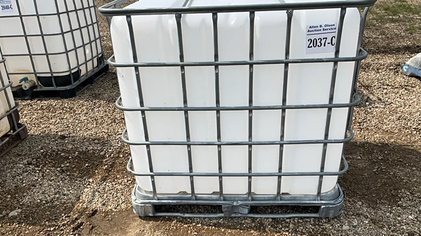 1000 LTR TOTE IN METAL CAGE