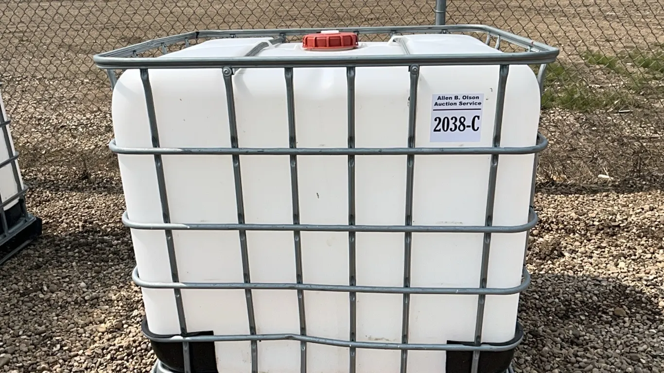 1000 LTR TOTE IN METAL CAGE
