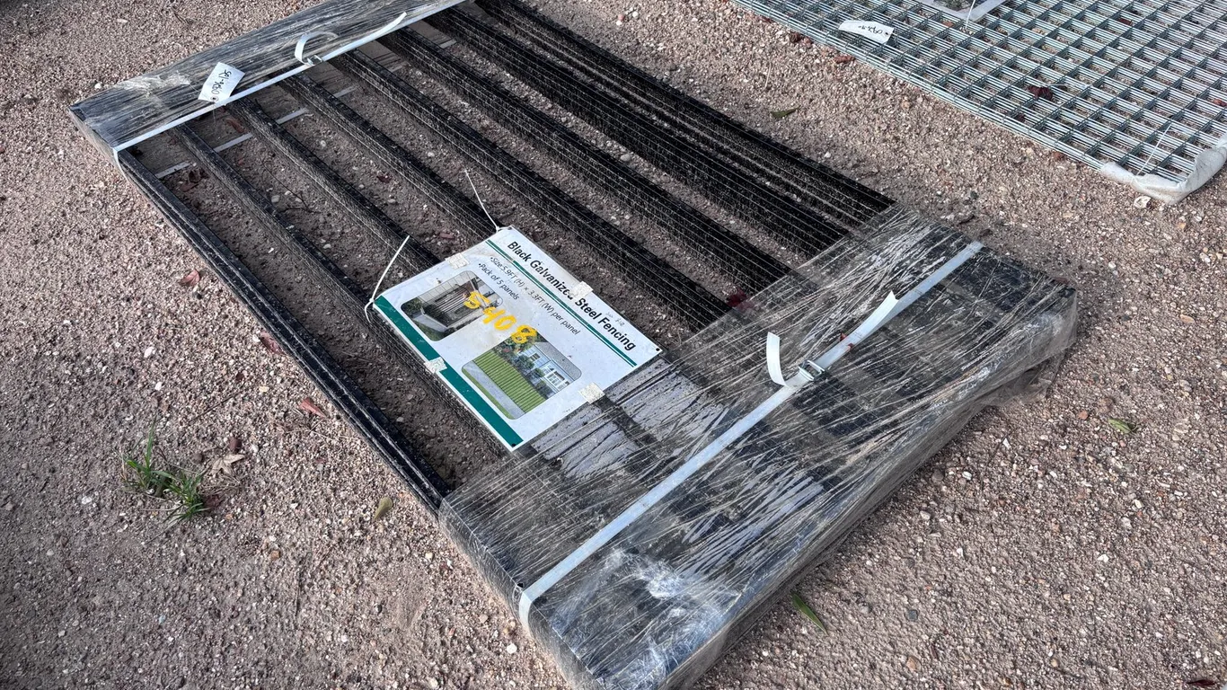 Black Galvanized steel fencing