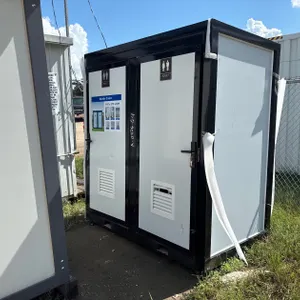 Mobile Double Toilet
White w/ Black Frame