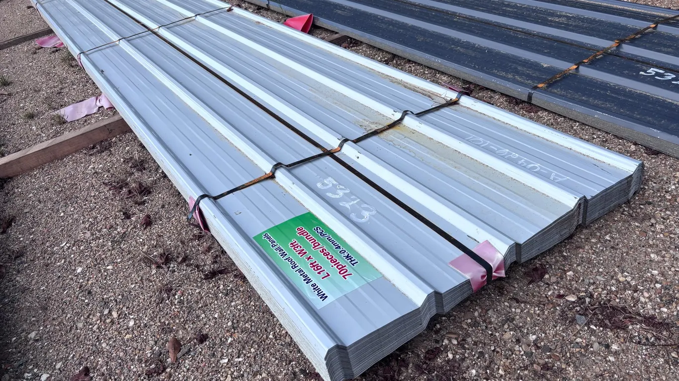 White Metal Roof Panels
