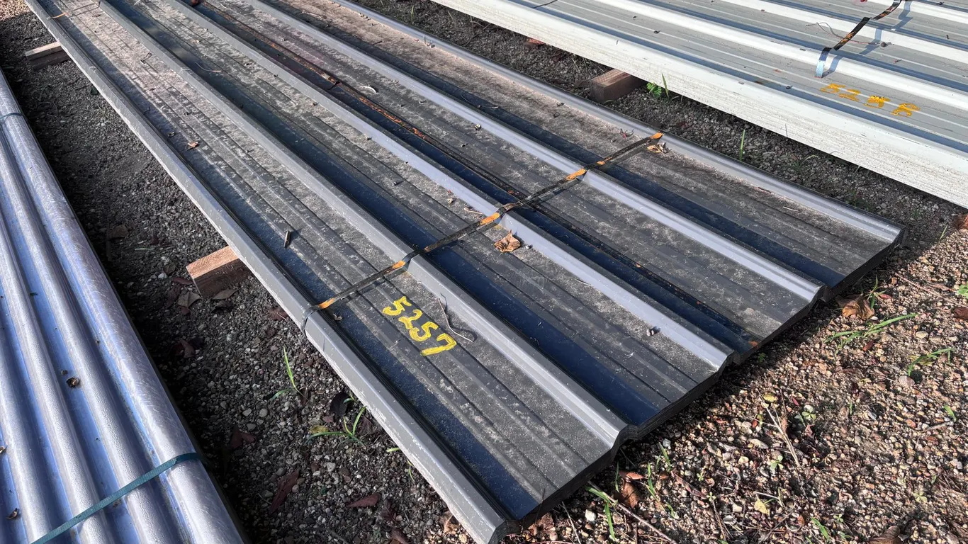 Grey Metal Roof Panels