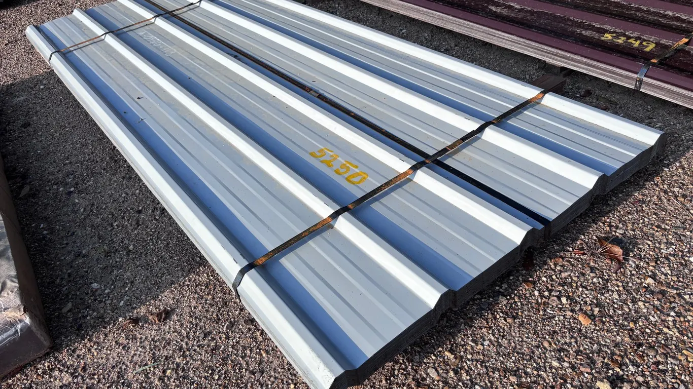 White Metal Roof Panels