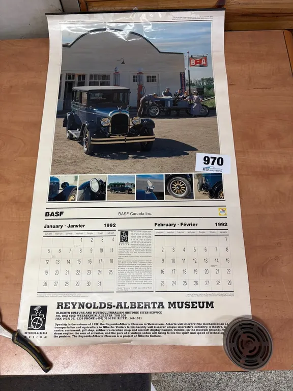 1992 REYNOLDS-ALBERTA MUSEUM CALENDAR