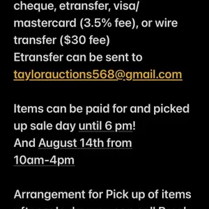 Payment & Pick up