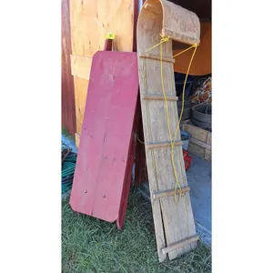 (2) Child Hand Sleds- Bob Sled & Toboggan