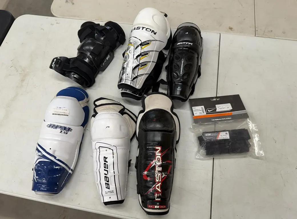 (6) Shin Guards (Assorted Sizes & Brands), Nike Garter Belt