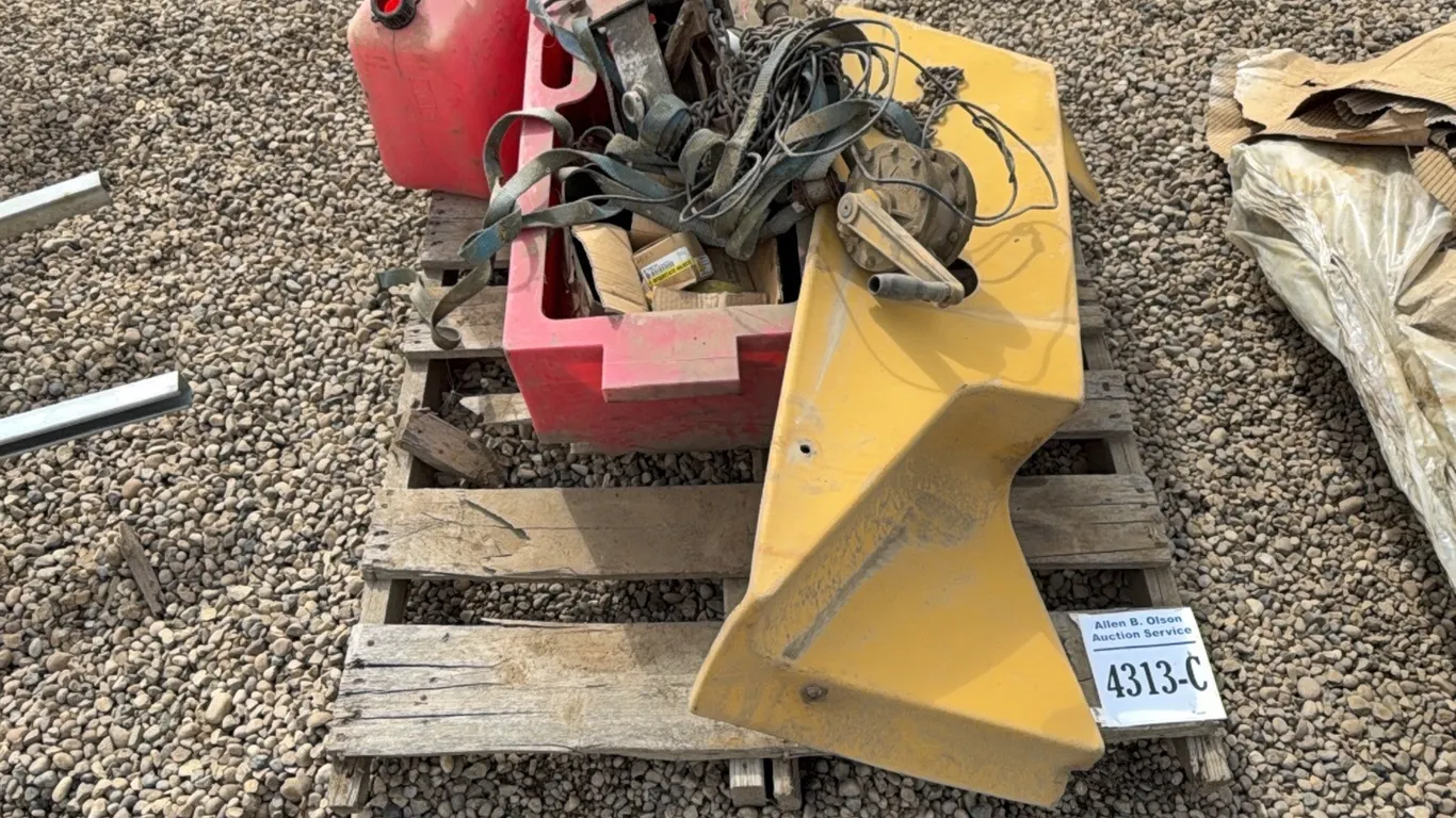 POLYTECH DRAIN PAN, GAS CAN, HAND PUMP, UNUSED EXHAUST PORT SLEEVES