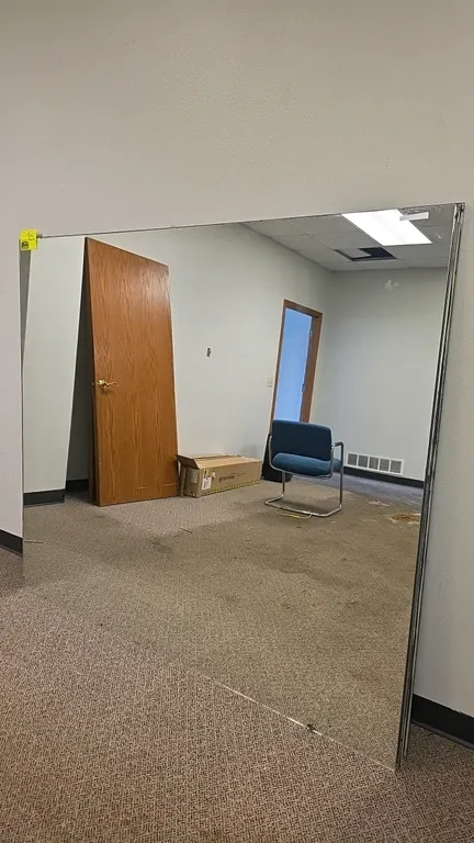 Glass mirrors. Features a frameless design. Dimensions: 68" x 60" each. Background items shown in reflections are not included.