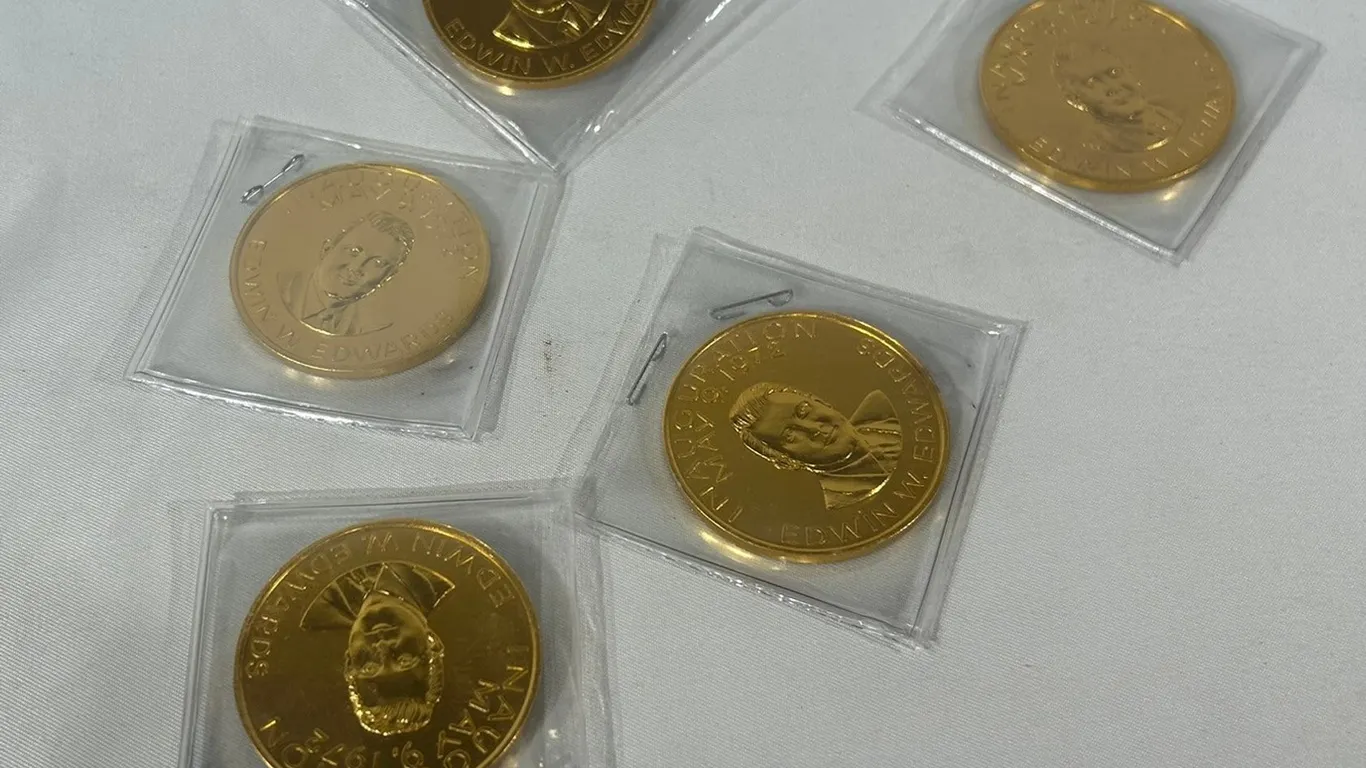 (5) EDWIN EDWARD INAUGURATION DOUBLOON