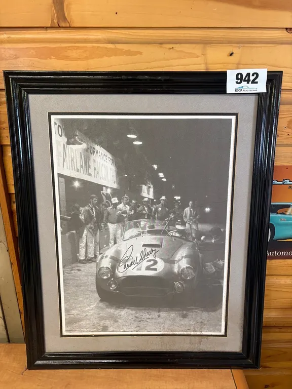 Carroll Shelby Signed Framed Print