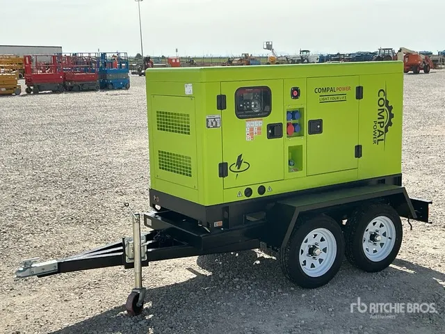 2026 Compal VG-R30 37.5 kVA With T/A Trailer Generator Set (Unused)