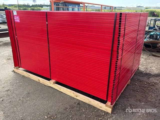 Quantity of (46) 7 ft 6 in x 6 ft Powder Coated Site Fence