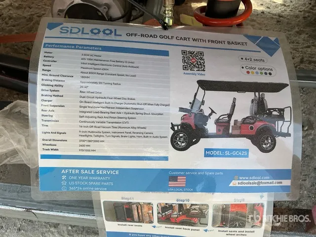 2026 SDLOOL GC42S Electric Off-Road Golf Cart (Unused)