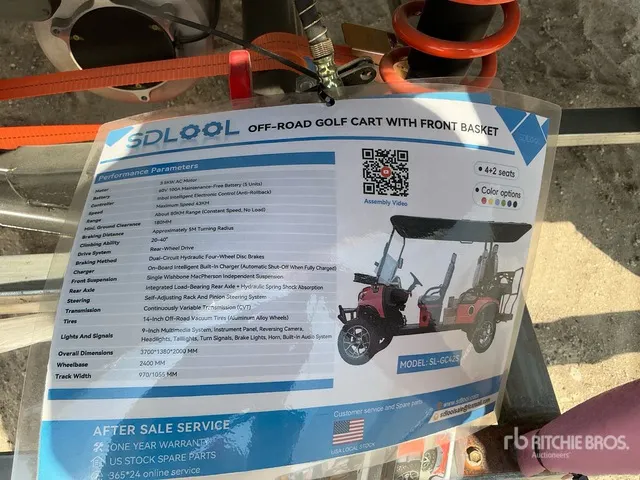 2026 SDLOOL GC42S Electric Off-Road Golf Cart (Unused)