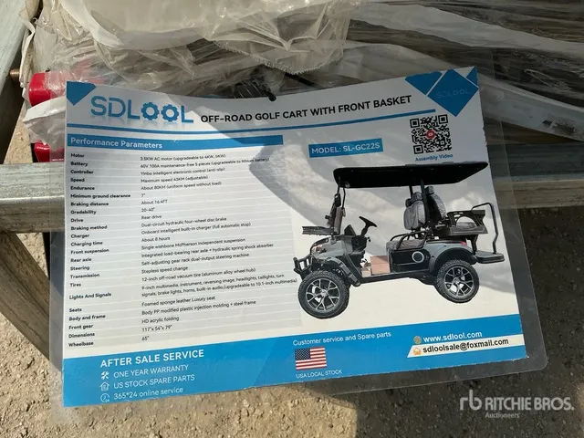 2026 SDLOOL GC22S Electric Off-Road Golf Cart (Unused)