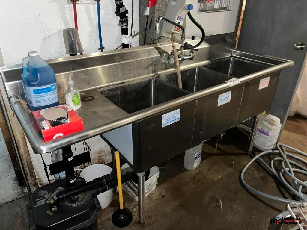 3-Compartment Stainless Steel Commercial Sink w/ Grease Trap
UNRESERVED