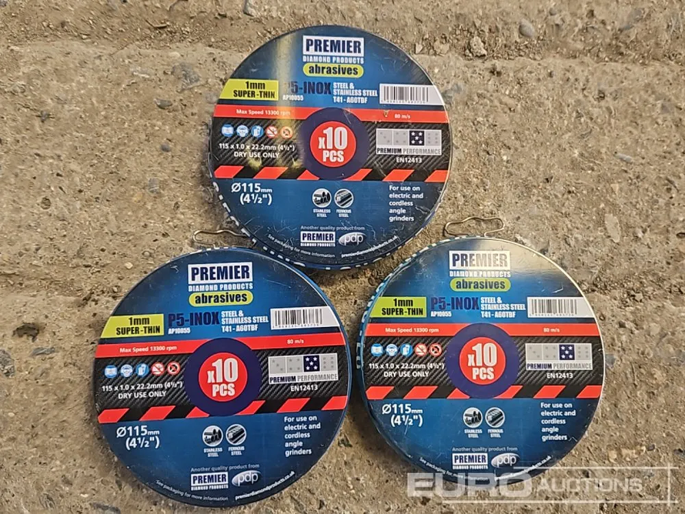 Unused 115mm Grinder Discs (30 of)