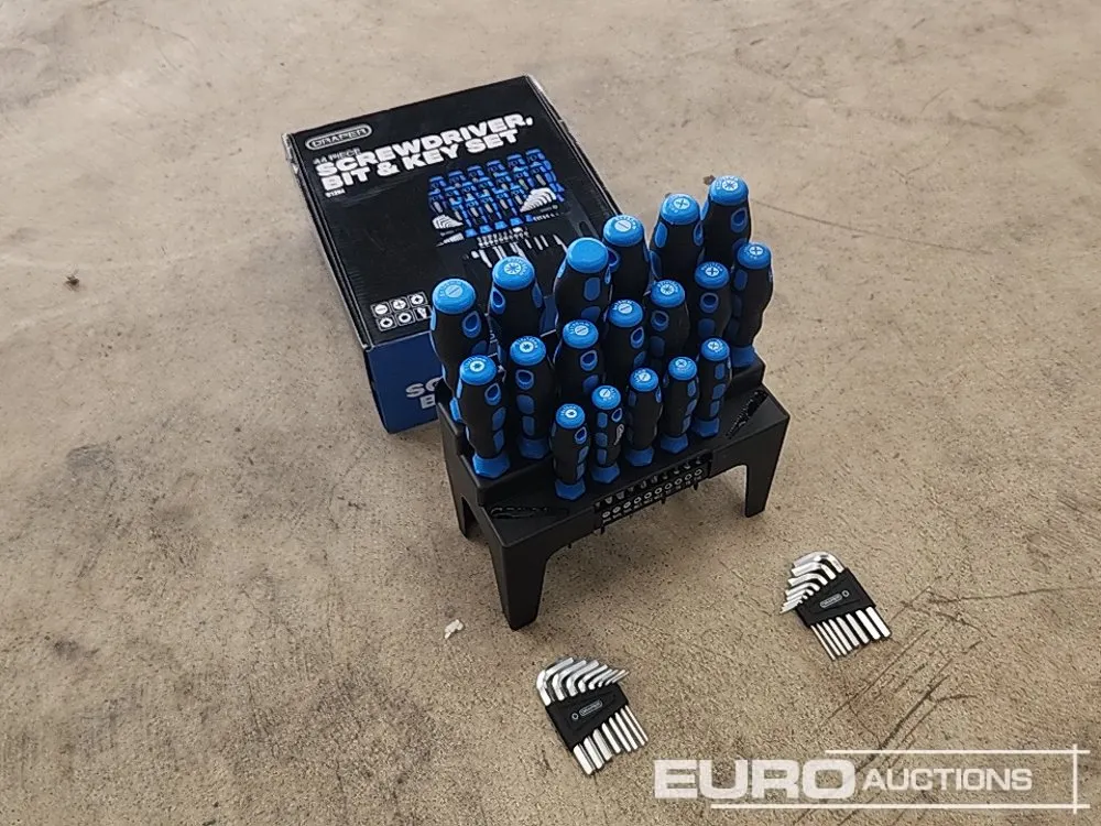 Unused 44pc Screwdriver, Bit & Key Set