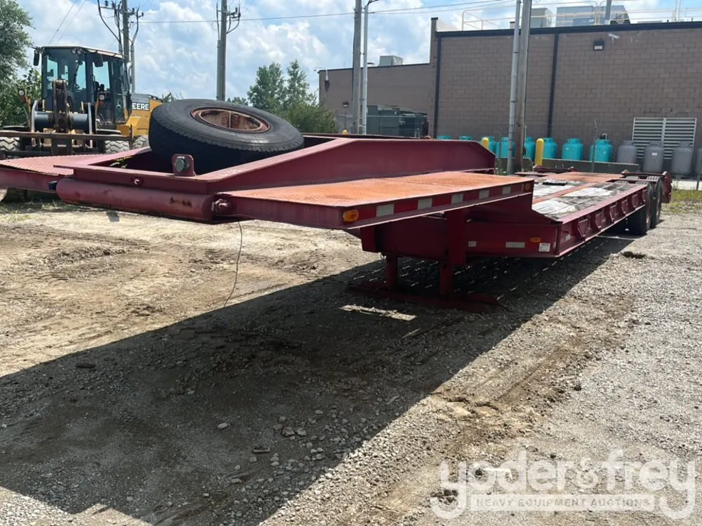 1978 Felburn Kingham 42' Tandem Axle Lowboy Trailer, Ramps