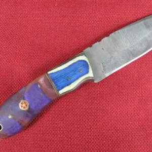 Purple and Blue Handle Hunting Knife