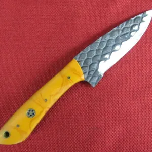 Yellow Resin Handle Fixed-blade Knife