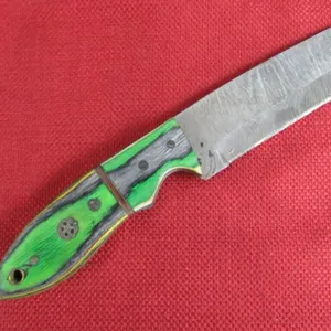 Damascus Steel Bull Cutter/ Cowboy Knife