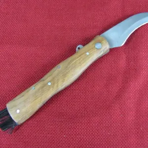 Folding Mushroom Foraging Knife Wood Handle