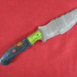 Blue, Green, Pink Handle Knife