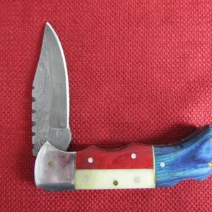 Texas Pride Damascus Pocket Knife