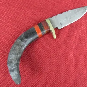 Curved Horn Handle Hunting Knife