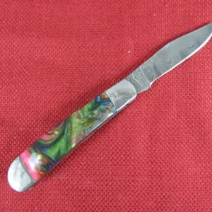 Pink, Blue, Green Brown Handle Pocket Knife
