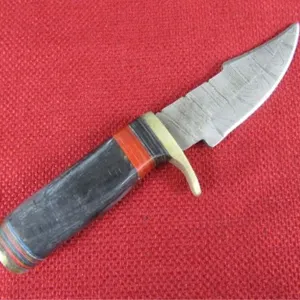 Black Wood Handle Steel Skinner Knife