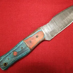 Blue Wood Handle Knife