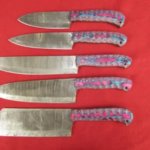 Pink and Blue Wood Handle Kitchen Set