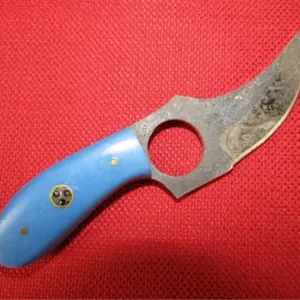 Blue Resin Handle Knife