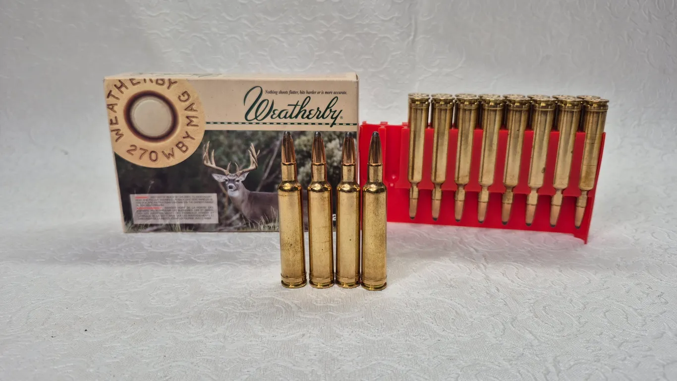 BOX OF .270 WEATHERBY MAG AMMUNITION